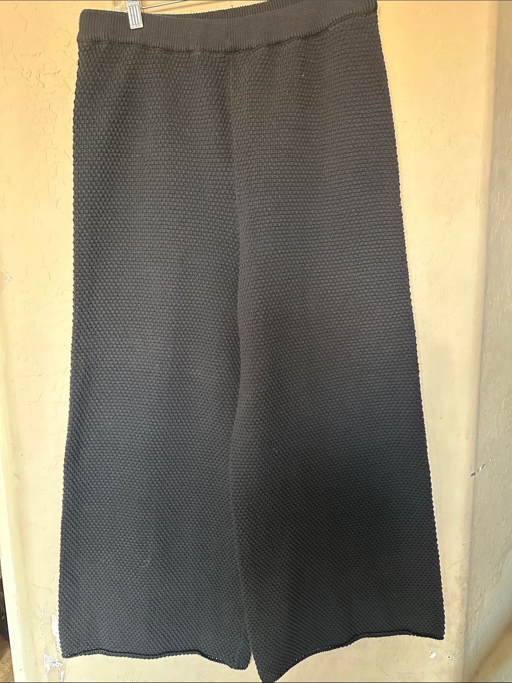 Women’s Knit Wide-Leg Pants - Black